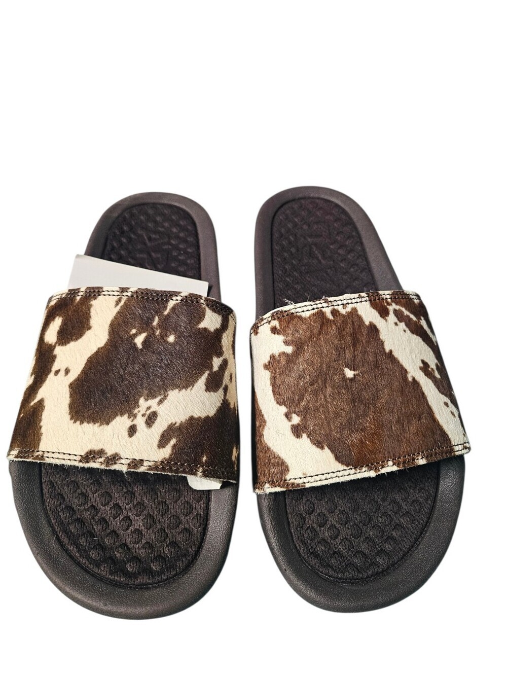 APL Iconic Cow Hide Slides Brown Limited Edition Women 7